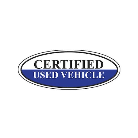Ez Line Certified Oval Signs - Blue, Black & White Pk 196-G